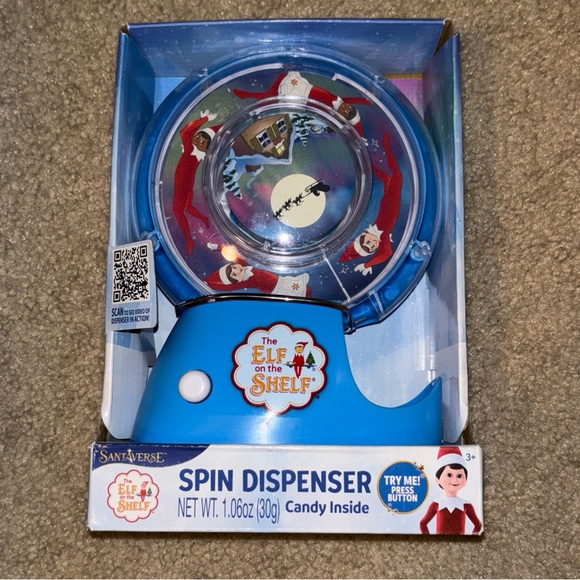 The Elf On The Shelf Candy  Spin Dispenser  Candy Inside.  Christmas, New. Works - Picture 1 of 12